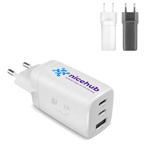 Fresh 'n Rebel caricatore rapido per laptop 67W GaN USB-C e USB-A - personalizzabile con logo