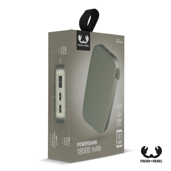 Fresh 'n Rebel Powerbank 18.000mAh USB-C Ultra Fast Charging 20W - personalizzabile con logo