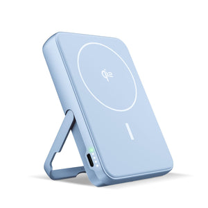 Fresh 'n Rebel Powerbank wireless 10000 mAh compatibile con MagSafe azzurro - personalizzabile con logo