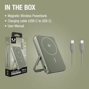 Fresh 'n Rebel Powerbank wireless 10000 mAh compatibile con MagSafe - personalizzabile con logo