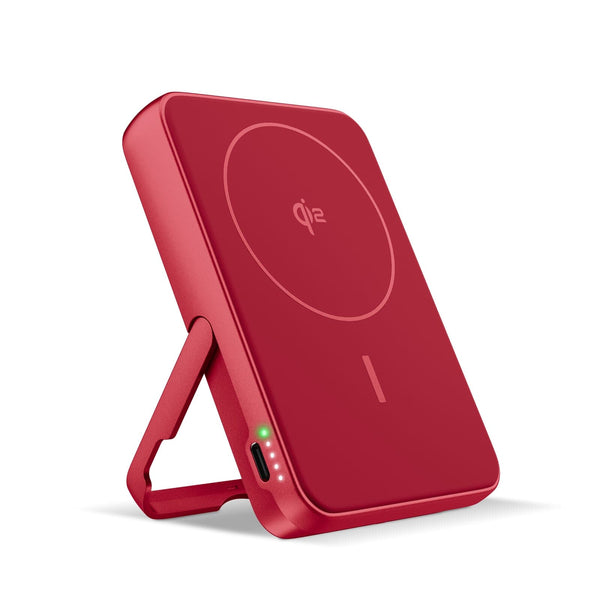 Fresh 'n Rebel Powerbank wireless 10000 mAh compatibile con MagSafe Rosso - personalizzabile con logo
