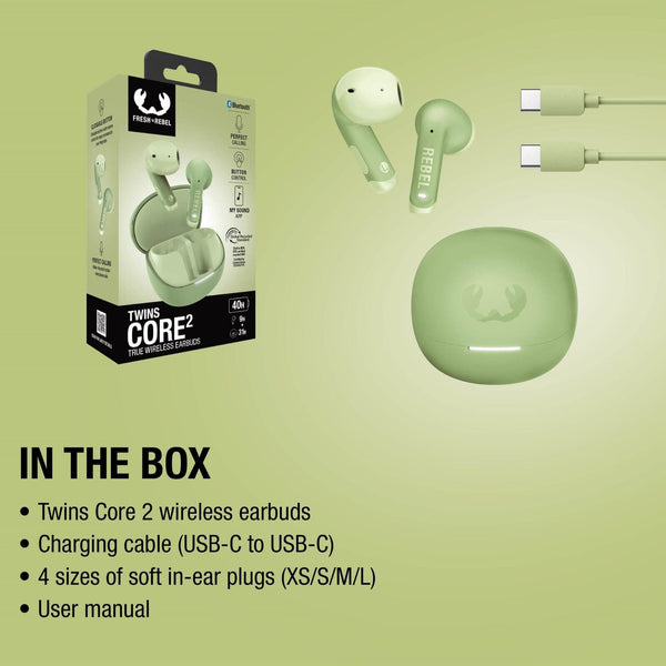 Fresh 'n Rebel Twins Core 2 Auricolari In-ear - personalizzabile con logo
