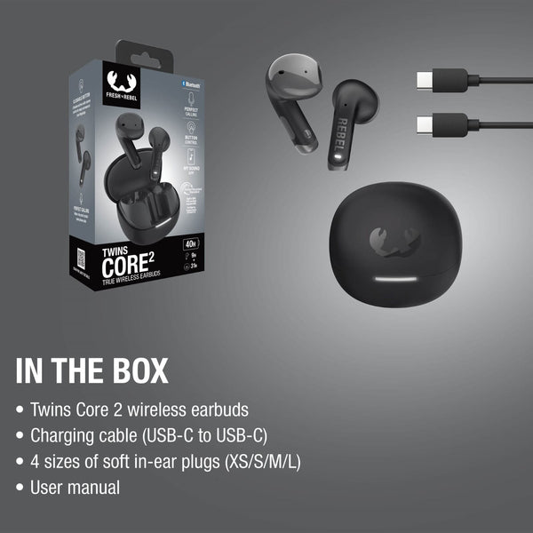 Fresh 'n Rebel Twins Core 2 Auricolari In-ear - personalizzabile con logo
