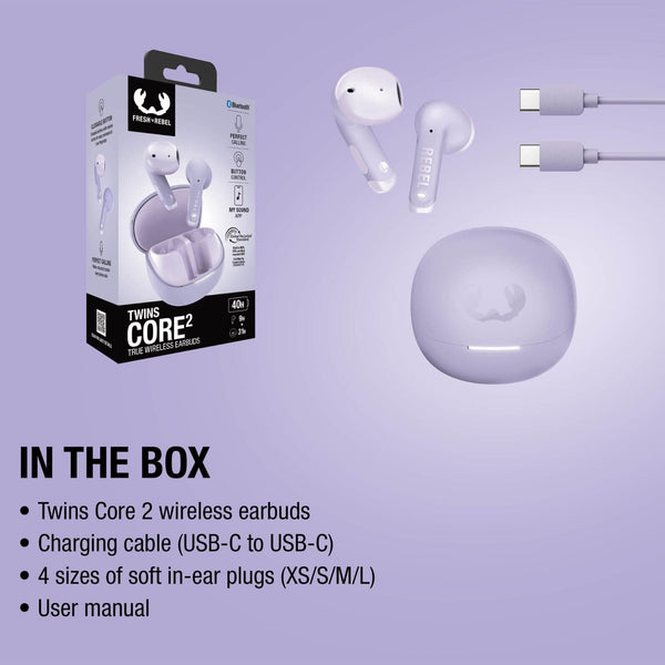 Fresh 'n Rebel Twins Core 2 Auricolari In-ear - personalizzabile con logo