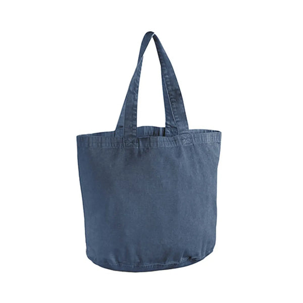 Garment Dyed Shopper blu - personalizzabile con logo