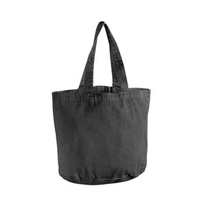 Garment Dyed Shopper nero - personalizzabile con logo