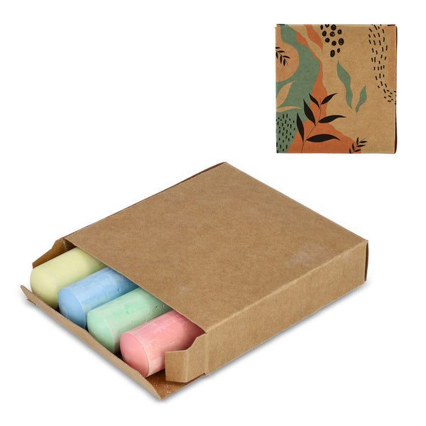 Gessetti da strada in scatola kraft natural - personalizzabile con logo