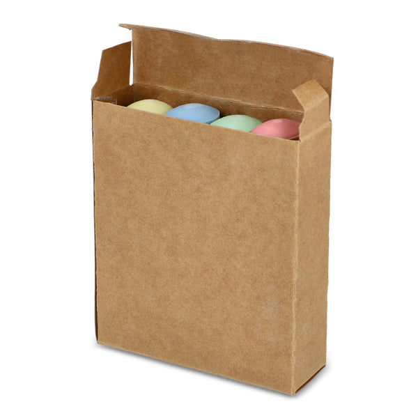 Gessetti da strada in scatola kraft natural - personalizzabile con logo