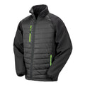 Giacca Black Compass Padded Softshell black/lime / XS - personalizzabile con logo