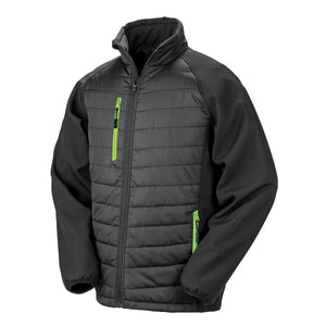 Giacca Black Compass Padded Softshell black/lime / XS - personalizzabile con logo