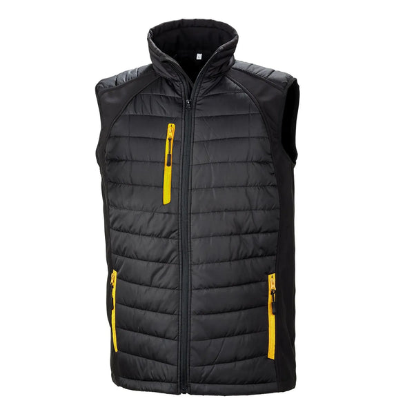 Giacca Black Compass Padded Softshell Gilet black/yellow / XS - personalizzabile con logo