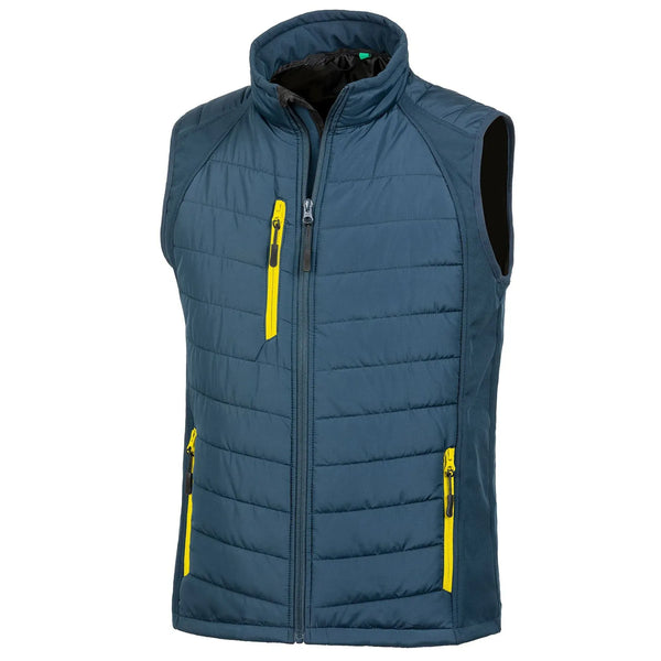 Giacca Black Compass Padded Softshell Gilet navy/yellow / XS - personalizzabile con logo