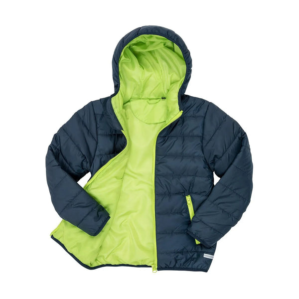 Giacca Core Junior Padded navy/lime / XXS - personalizzabile con logo