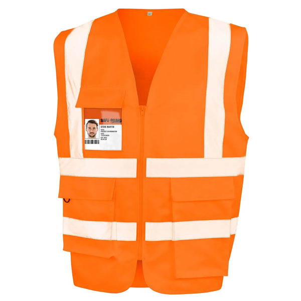 Giacca Heavy Duty Polycotton Security Vest arancione / S - personalizzabile con logo
