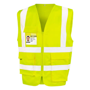 Giacca Heavy Duty Polycotton Security Vest giallo / S - personalizzabile con logo