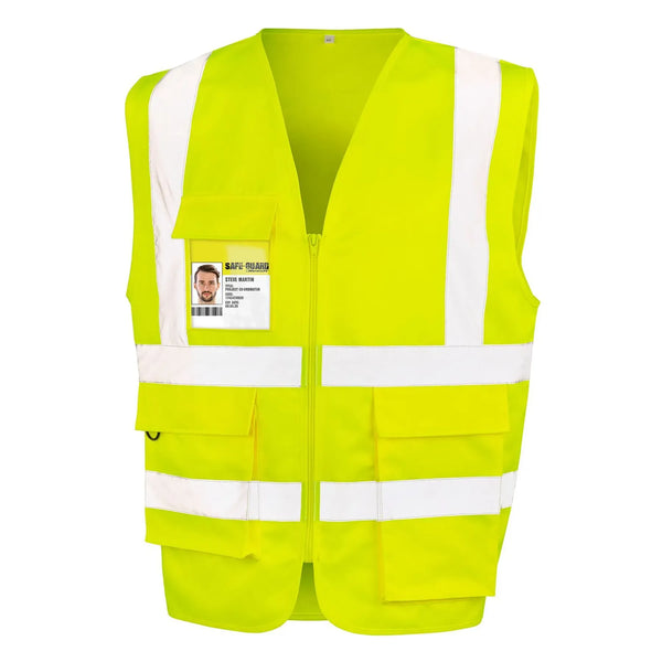 Giacca Heavy Duty Polycotton Security Vest giallo / S - personalizzabile con logo