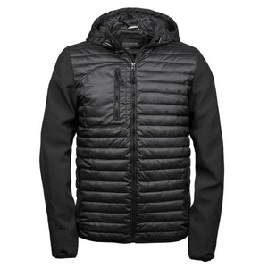 Giacca Hooded Crossover nero / S - personalizzabile con logo