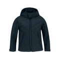 Giacca Hooded Softshell Bimbo blu / 5-6 - personalizzabile con logo