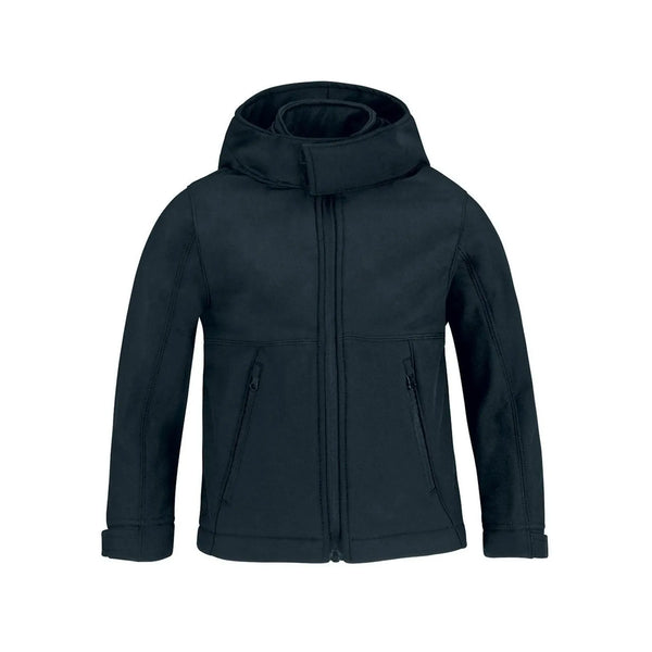 Giacca Hooded Softshell Bimbo blu / 5-6 - personalizzabile con logo