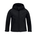 Giacca Hooded Softshell Bimbo nero / 5-6 - personalizzabile con logo