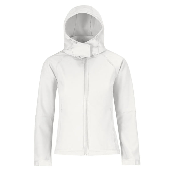 Giacca Hooded Softshell Donna bianco / XS - personalizzabile con logo