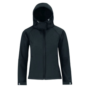 Giacca Hooded Softshell Donna blu / XS - personalizzabile con logo
