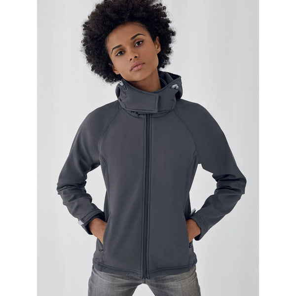 Giacca Hooded Softshell Donna - personalizzabile con logo