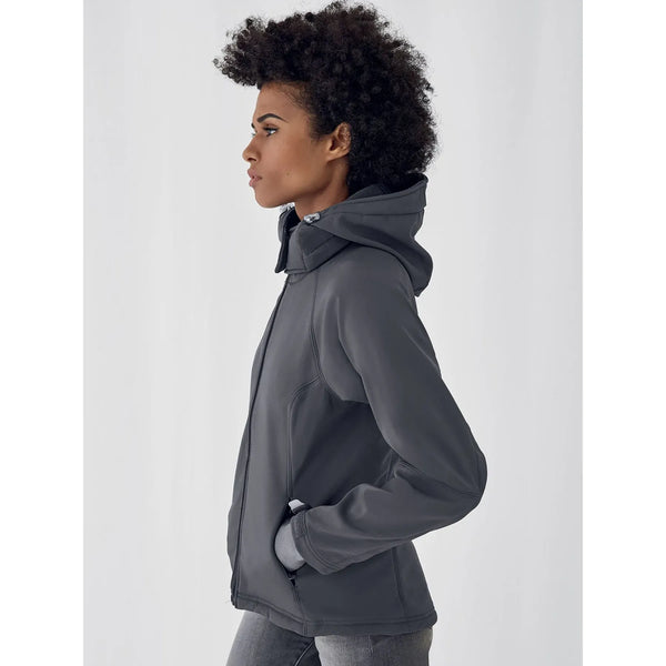 Giacca Hooded Softshell Donna - personalizzabile con logo