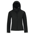 Giacca Hooded Softshell Donna nero / XS - personalizzabile con logo
