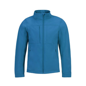 Giacca Hooded Softshell Uomo azzurro / S - personalizzabile con logo