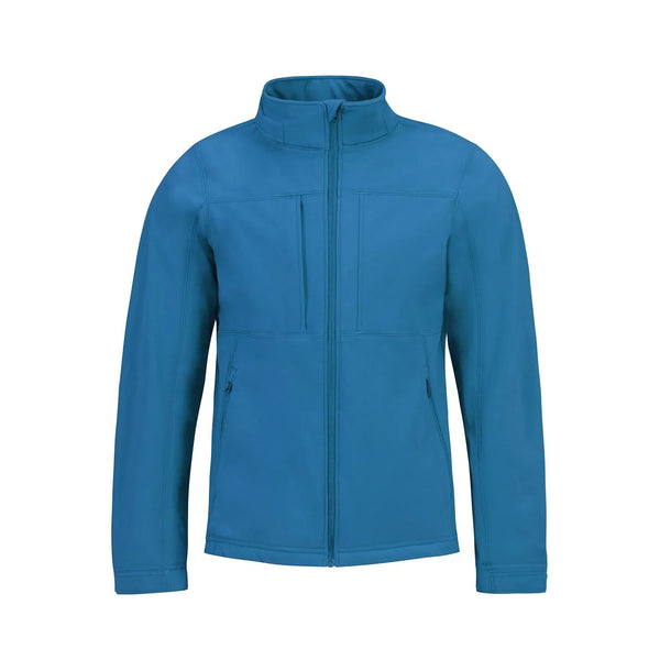 Giacca Hooded Softshell Uomo azzurro / S - personalizzabile con logo
