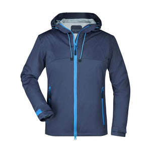Giacca in softshell donna blu / S - personalizzabile con logo