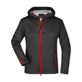 Giacca in softshell donna nero / S - personalizzabile con logo