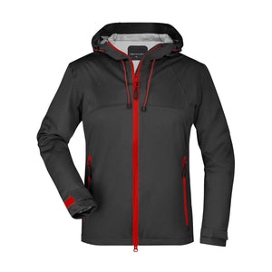 Giacca in softshell donna nero / S - personalizzabile con logo