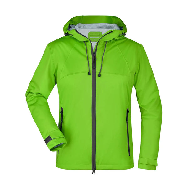Giacca in softshell donna verde / S - personalizzabile con logo