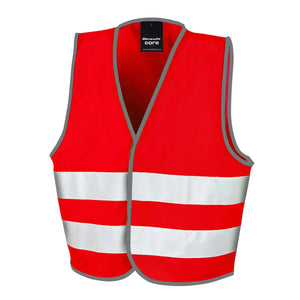 Giacca Junior Enhanced Visibility Vest rosso / S - personalizzabile con logo