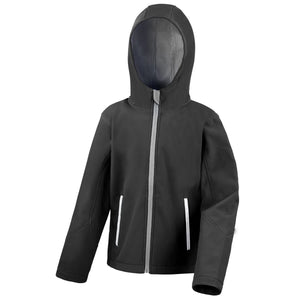Giacca Junior  Soft Shell nero / XS - personalizzabile con logo