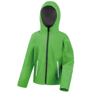 Giacca Junior  Soft Shell verde / XS - personalizzabile con logo