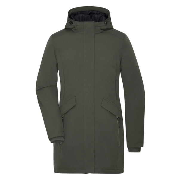 Giacca Ladies Business Parka verde / XS - personalizzabile con logo