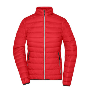 Giacca Ladies Down rosso / S - personalizzabile con logo