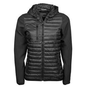 Giacca Ladies Hooded Crossover nero / S - personalizzabile con logo