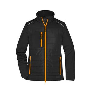 Giacca Ladies Hybrid black/neon-orange / XS - personalizzabile con logo