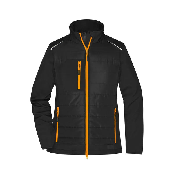 Giacca Ladies Hybrid black/neon-orange / XS - personalizzabile con logo