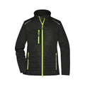 Giacca Ladies Hybrid black/neon-yellow / XS - personalizzabile con logo