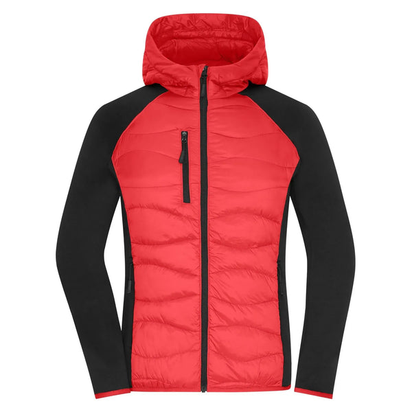 Giacca Ladies Hybrid rosso / XS - personalizzabile con logo