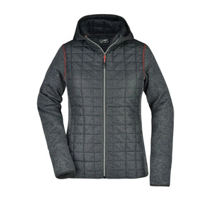 Giacca Ladies Knitted Hybrid grigio / S - personalizzabile con logo