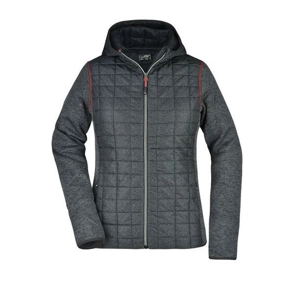 Giacca Ladies Knitted Hybrid grigio / S - personalizzabile con logo