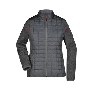 Giacca Ladies Knitted Hybrid grigio / XS - personalizzabile con logo