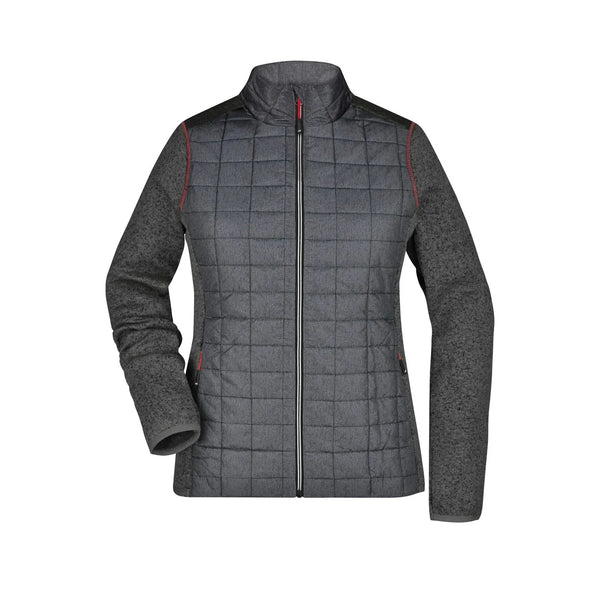 Giacca Ladies Knitted Hybrid grigio / XS - personalizzabile con logo