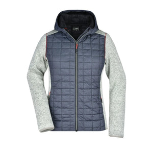Giacca Ladies Knitted Hybrid light-melange/anthracite-melange / S - personalizzabile con logo